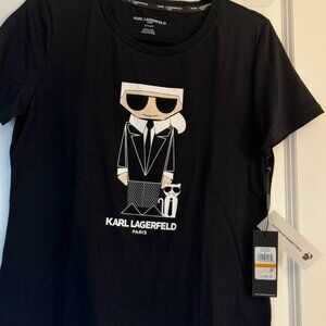 New Womens Karl Lagerfeld Short Sleeve Tee